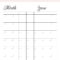 BLANK Calendar Planner Printable PDF, Undated Perpetual Calendar, Todo List  DIY Planners, Monthly Weekly Daily To Do Lists, Letter, A10, A10 Pertaining To Full Page Blank Calendar Template