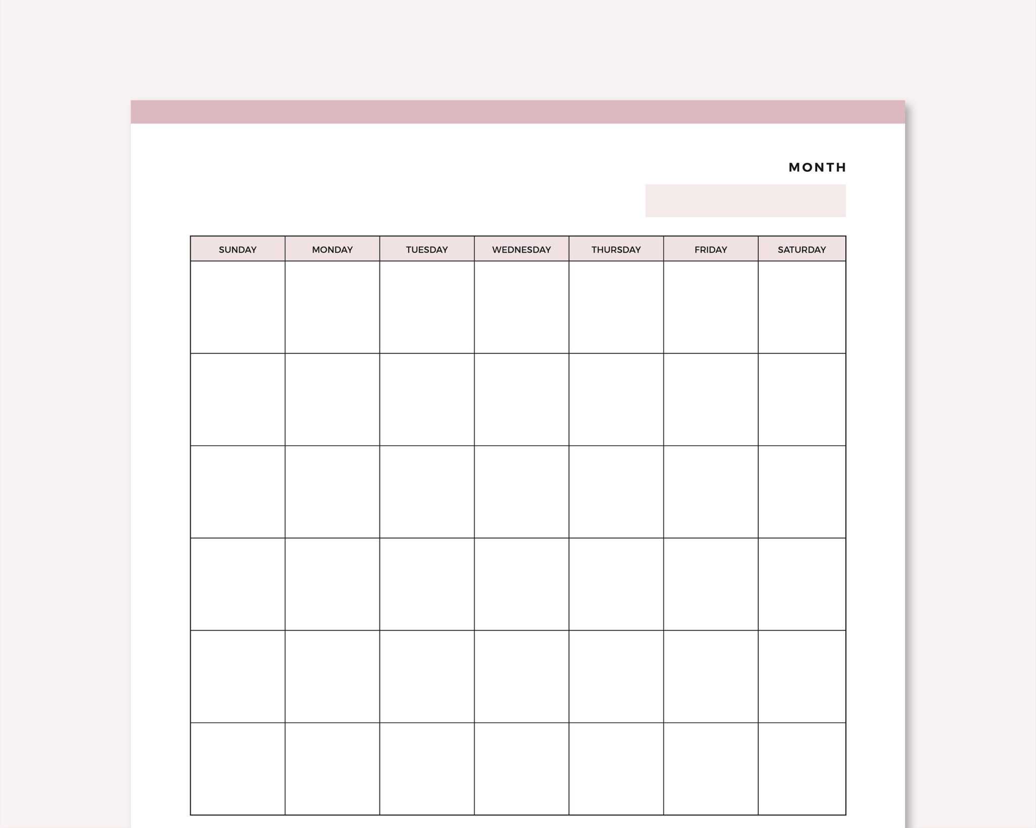 Blank Calendar Printable Print At Home Blank Calendar Etsy blank-calendar-printable-print-at-home-blank-calendar-etsy