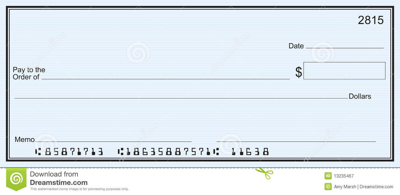 Blank Check Large Stock Illustrations – 10 Blank Check Large Stock  Pertaining To Blank Business Check Template Word