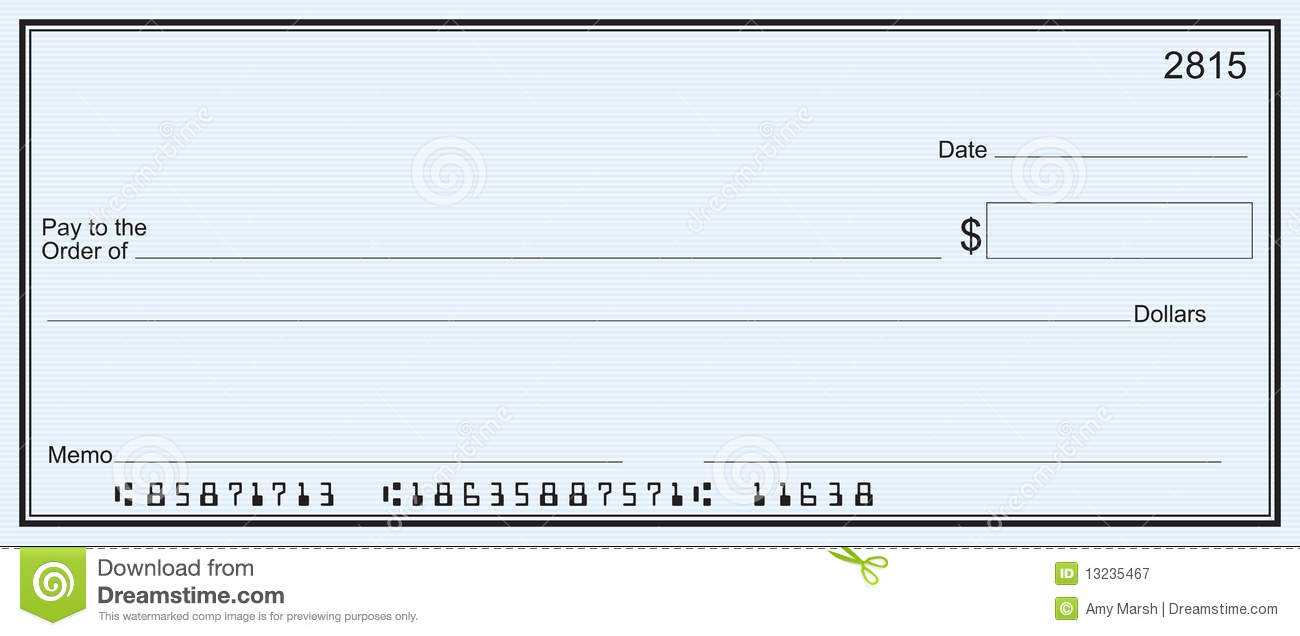 Blank Check Large Stock Illustrations – 10 Blank Check Large Stock  Pertaining To Blank Business Check Template Word