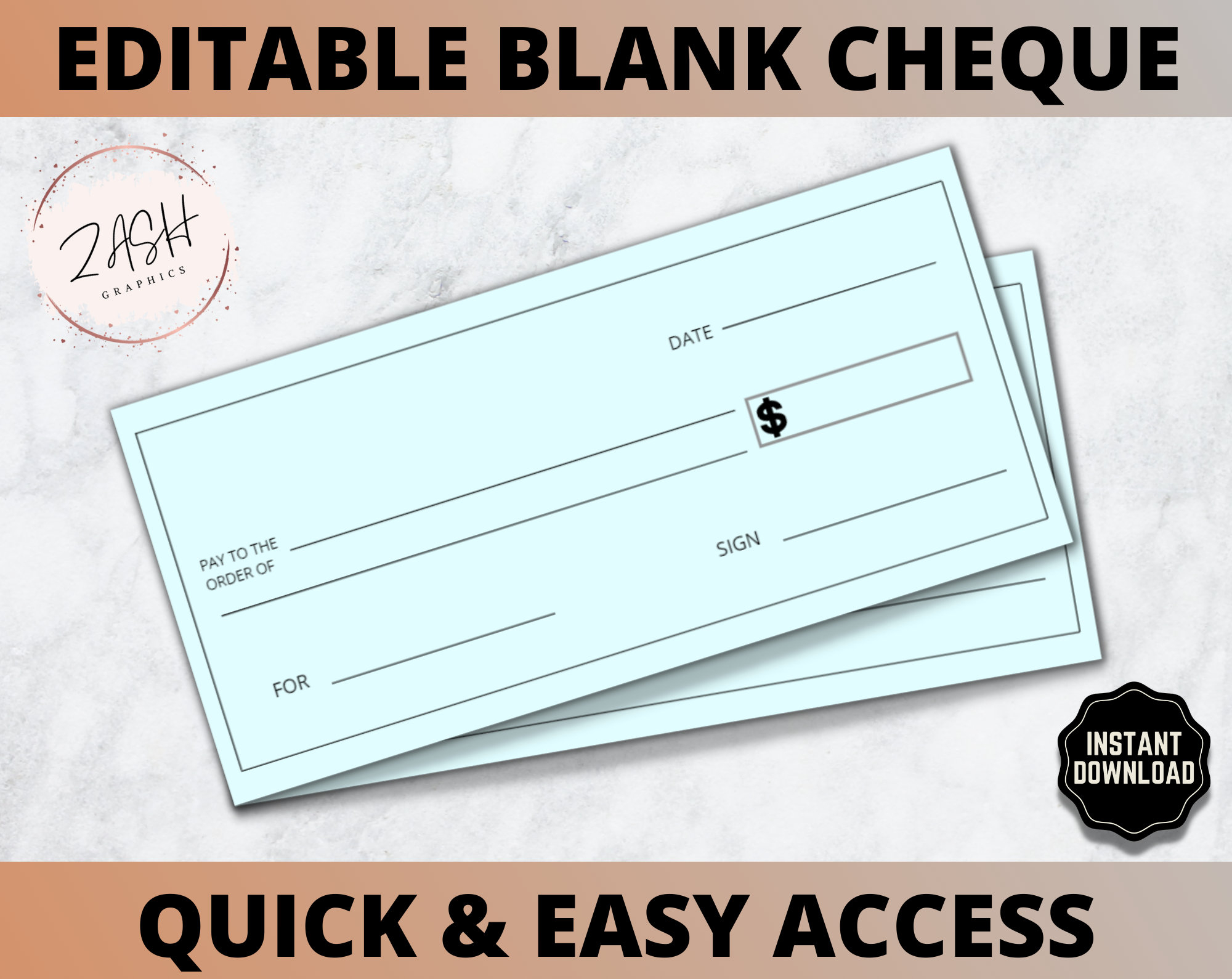 Blank Check Template Editable Bank Cheque Printable Cheque - Etsy UK Inside Blank Cheque Template Uk