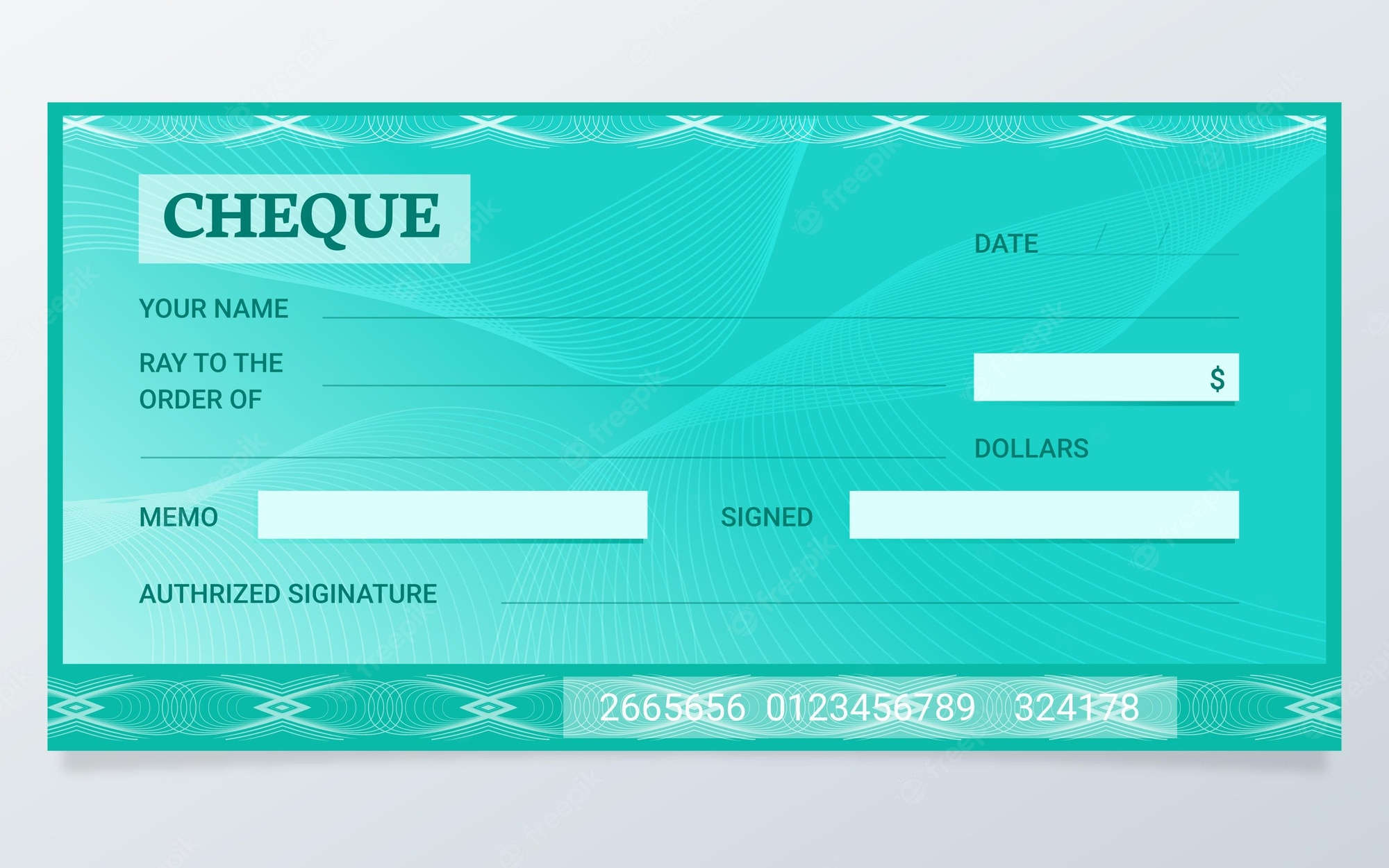 Blank check template Vectors & Illustrations for Free Download  Throughout Customizable Blank Check Template
