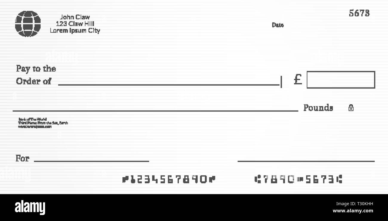 Blank cheque Black and White Stock Photos & Images - Alamy Inside Blank Cheque Template Uk