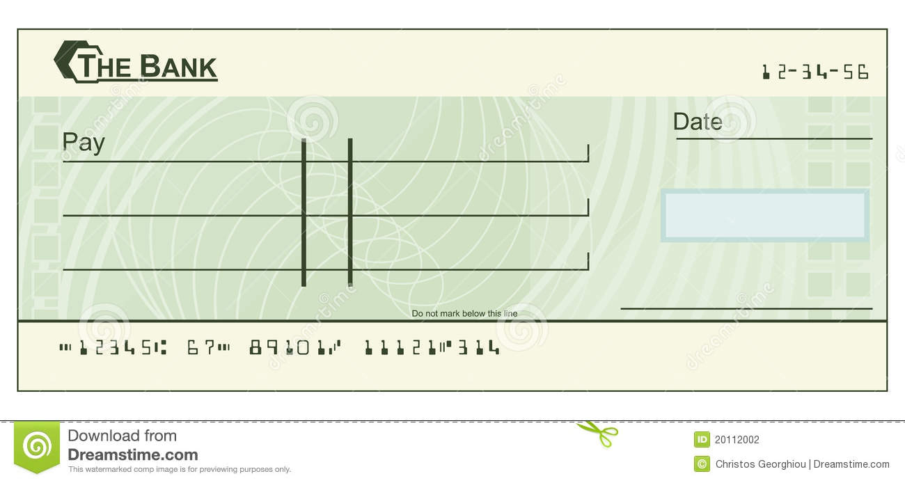 Blank Cheque Stock Illustrations – 10,3100 Blank Cheque Stock  In Fun Blank Cheque Template