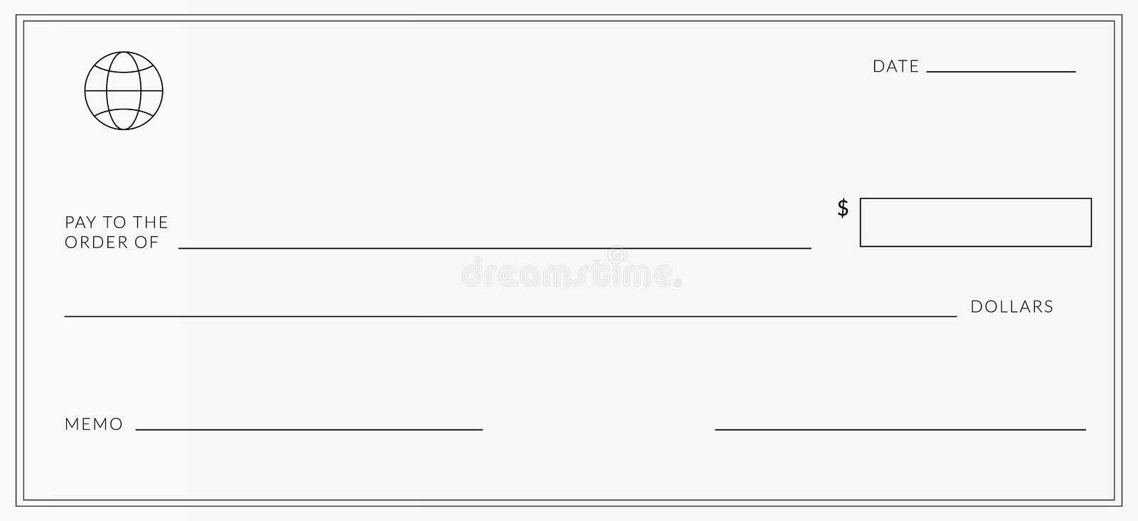 Blank Cheque Stock Illustrations – 10,3100 Blank Cheque Stock  Throughout Fun Blank Cheque Template