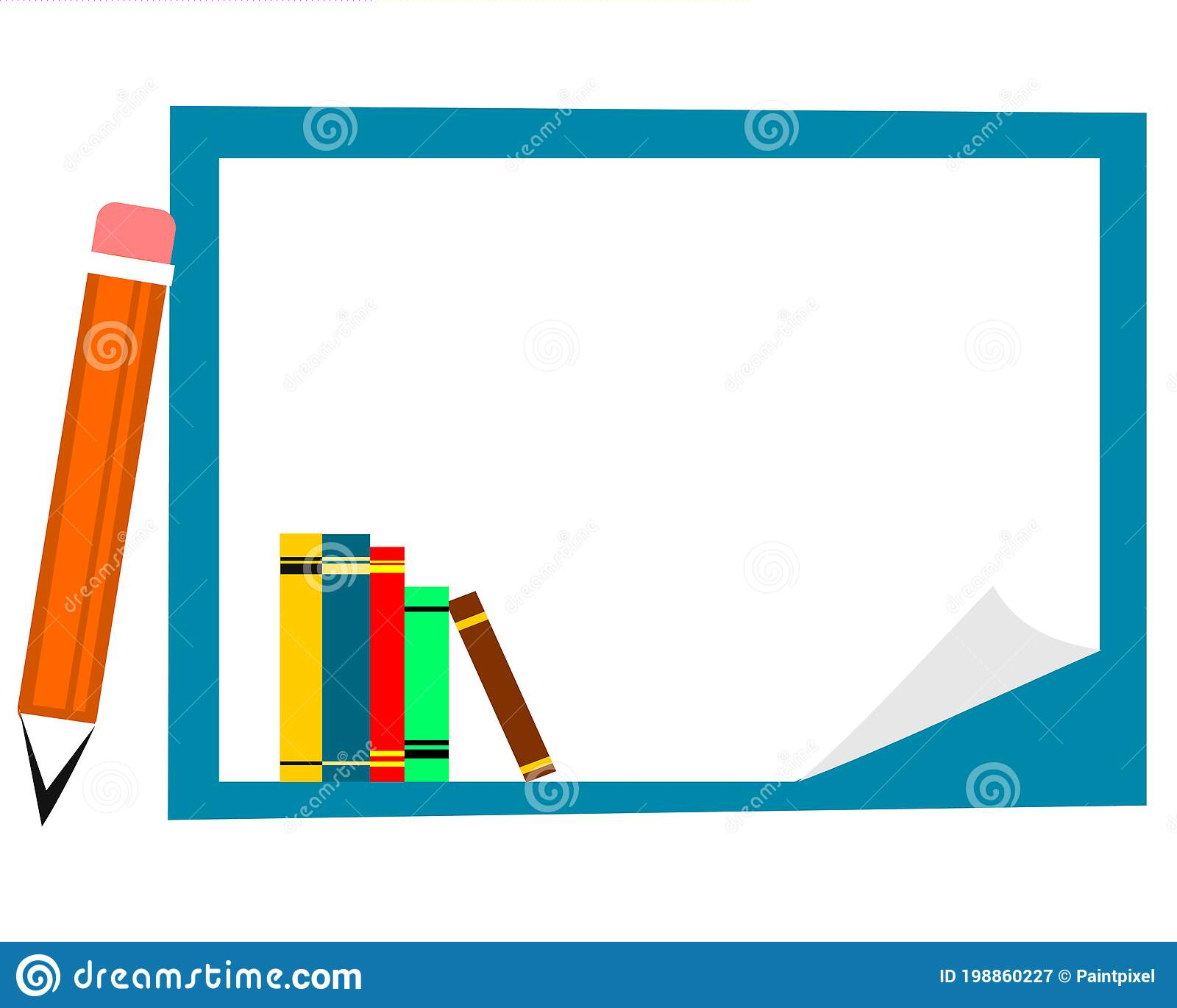Blank Classroom Banner with Books Stock Vector - Illustration of  With Regard To Classroom Banner Template