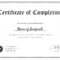 Blank Completion Certificate Design Template In PSD, Word In Certificate Of Completion Word Template