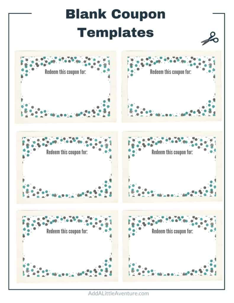 Blank Coupon Templates – Free Printables – Add A Little Adventure In Blank Coupon Template Printable