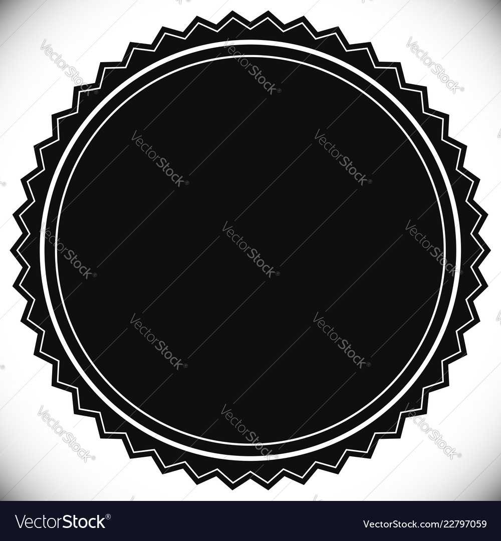 Blank Empty Stamp Seal Or Badge Template Vector Image Throughout Blank Seal Template