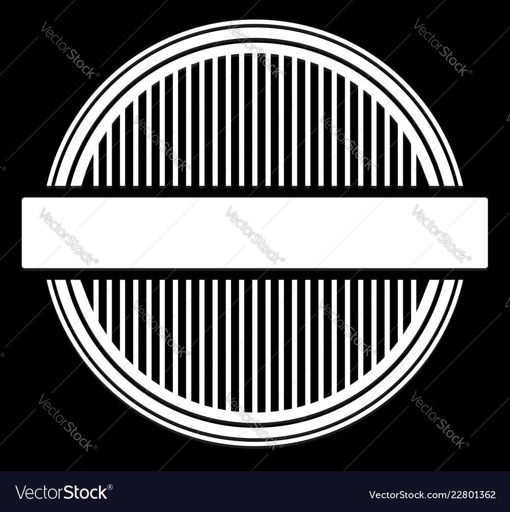 Blank empty stamp seal or badge template Vector Image