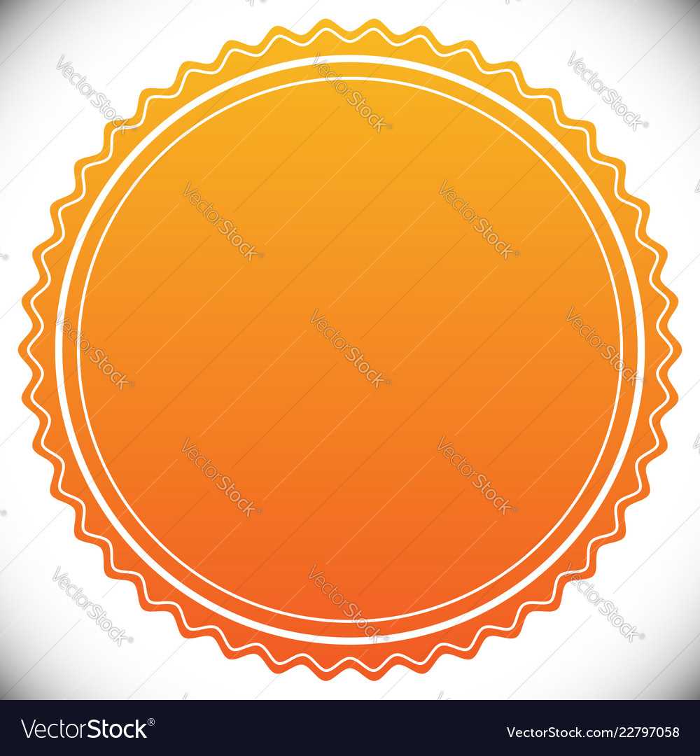 Blank empty stamp seal or badge template Vector Image Within Blank Seal Template