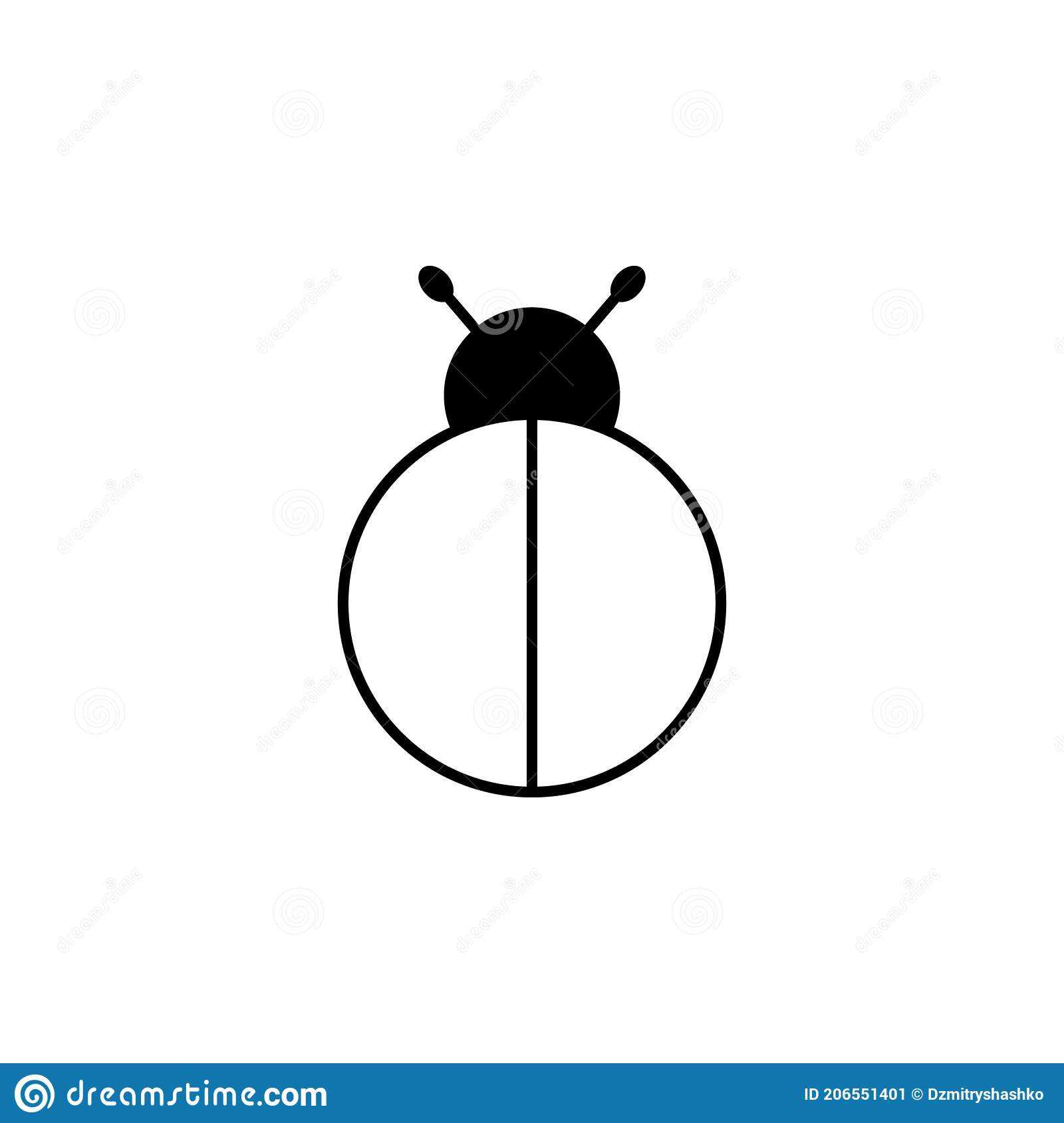 Blank Ladybird Outline Icon Stock Illustration – Illustration Of  Regarding Blank Ladybug Template