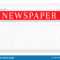 Blank Newspaper Template. Stock Vector