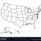 Blank Outline Map United States America Royalty Free Vector With United States Map Template Blank