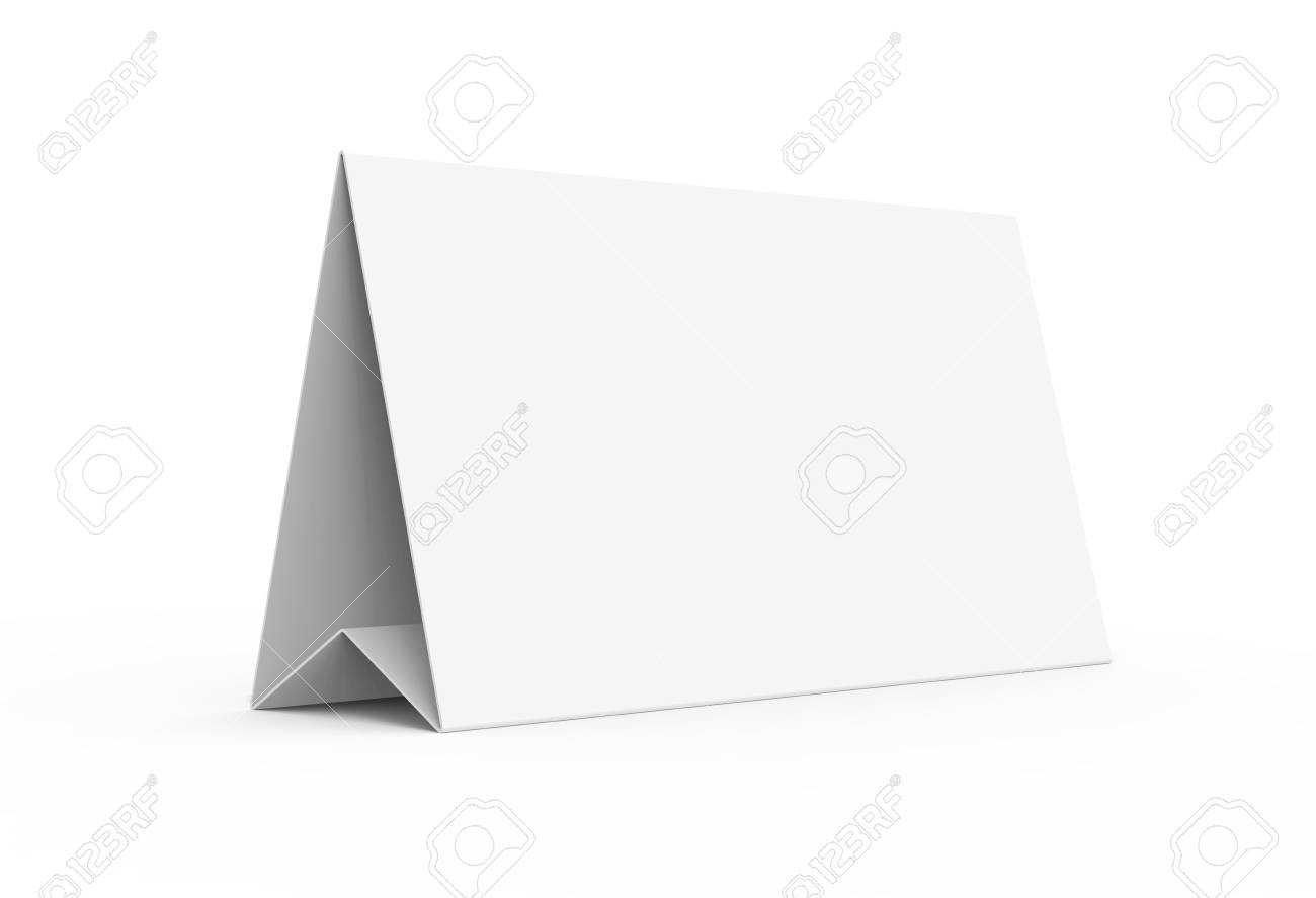 Blank Paper Tent Template, White Tent Card With Empty Space In 10d  With Regard To Blank Tent Card Template