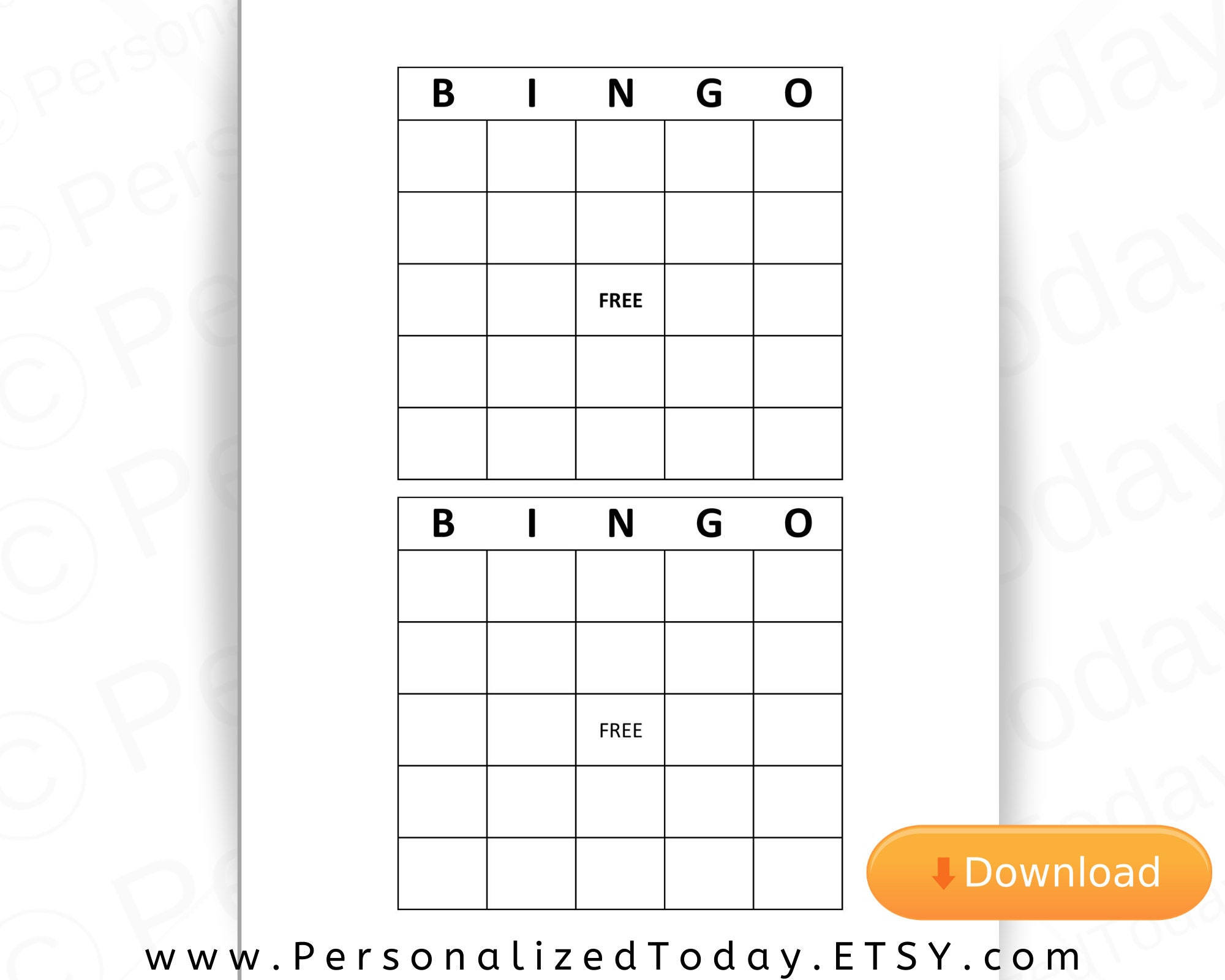 Blank Print And Draw Bingo Board Calling Cards Download For – Etsy