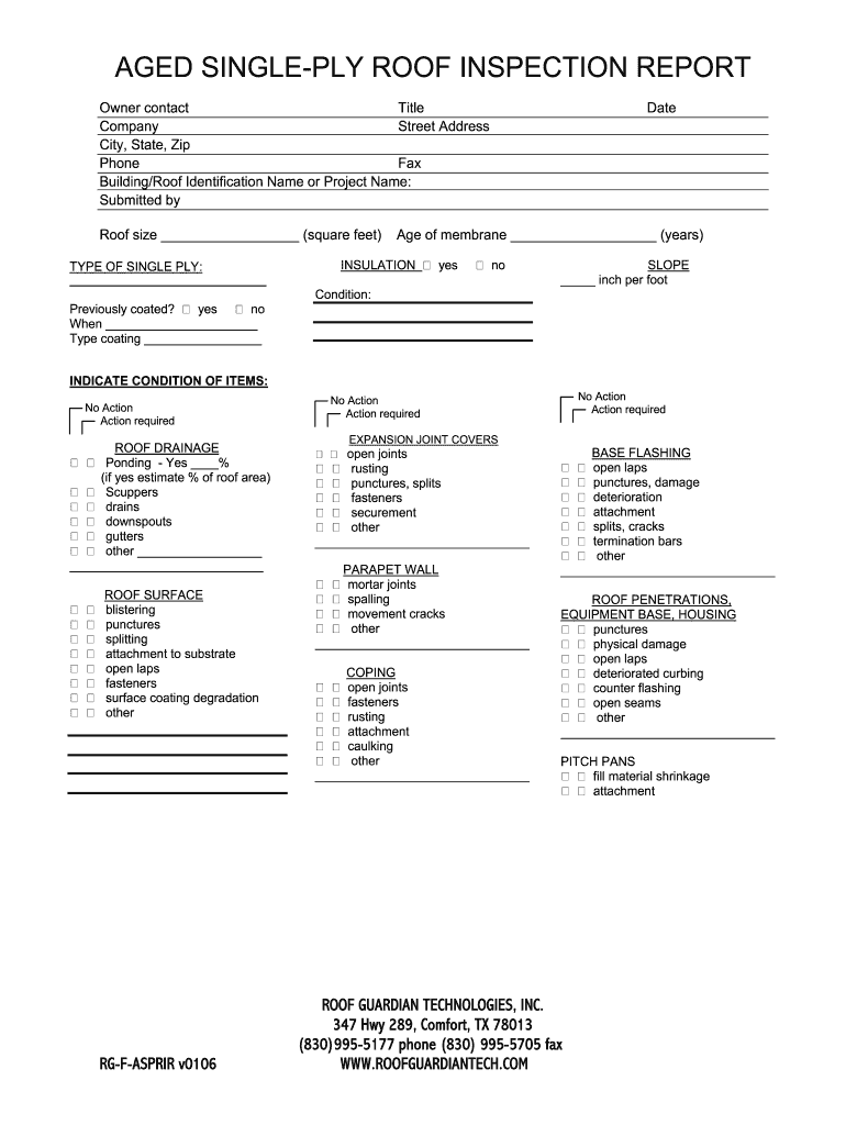 blank roof inspection templates: Fill out & sign online  DocHub With Roof Inspection Report Template