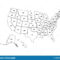 Blank Similar USA Map Isolated On White Background
