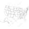 Blank Similar USA Map Isolated On White Background