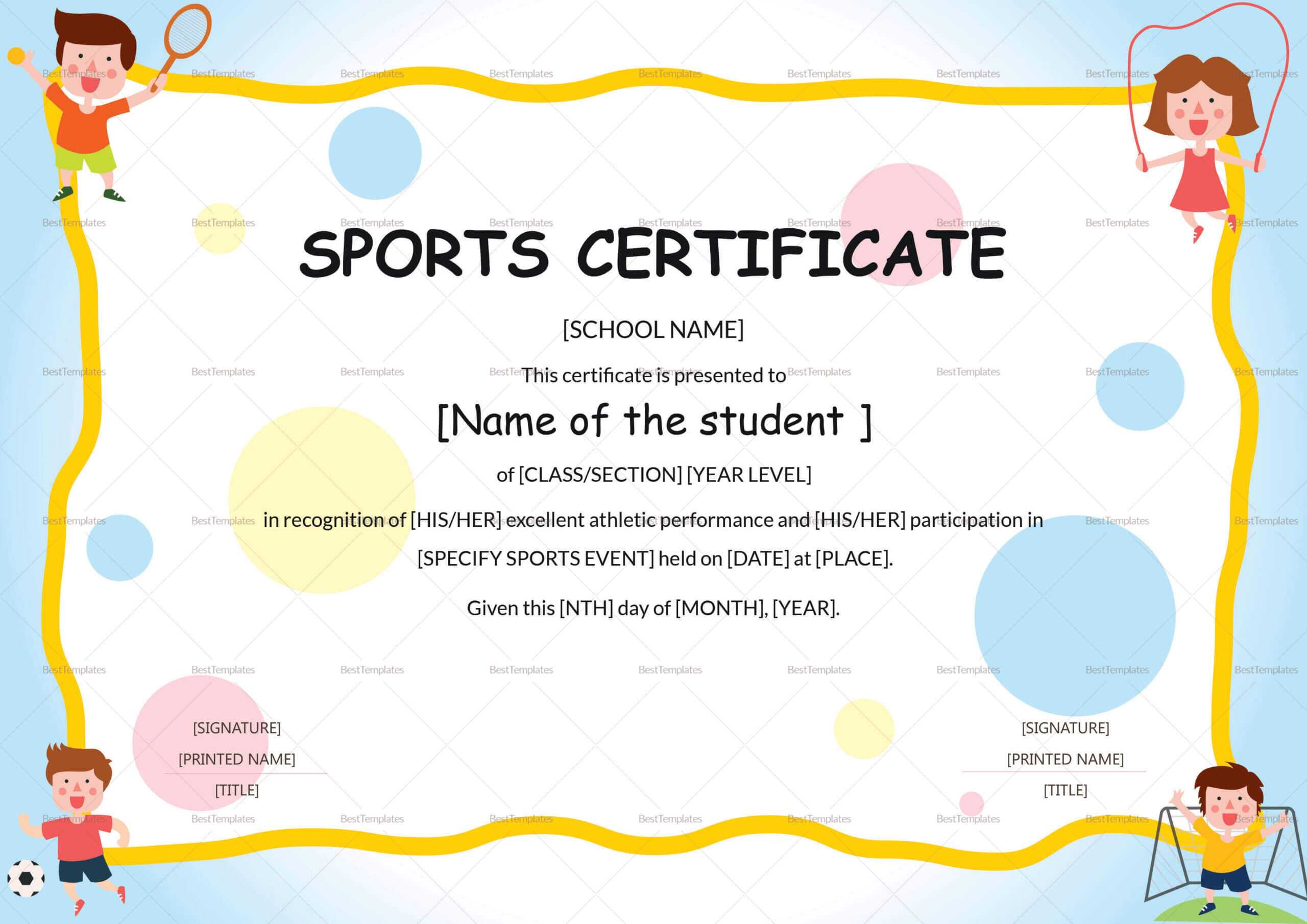 Blank Sports Certificate Templates For Sports Day Certificate Templates Free Blank Sports Certificate Templates For Sports Day Certificate Templates Free