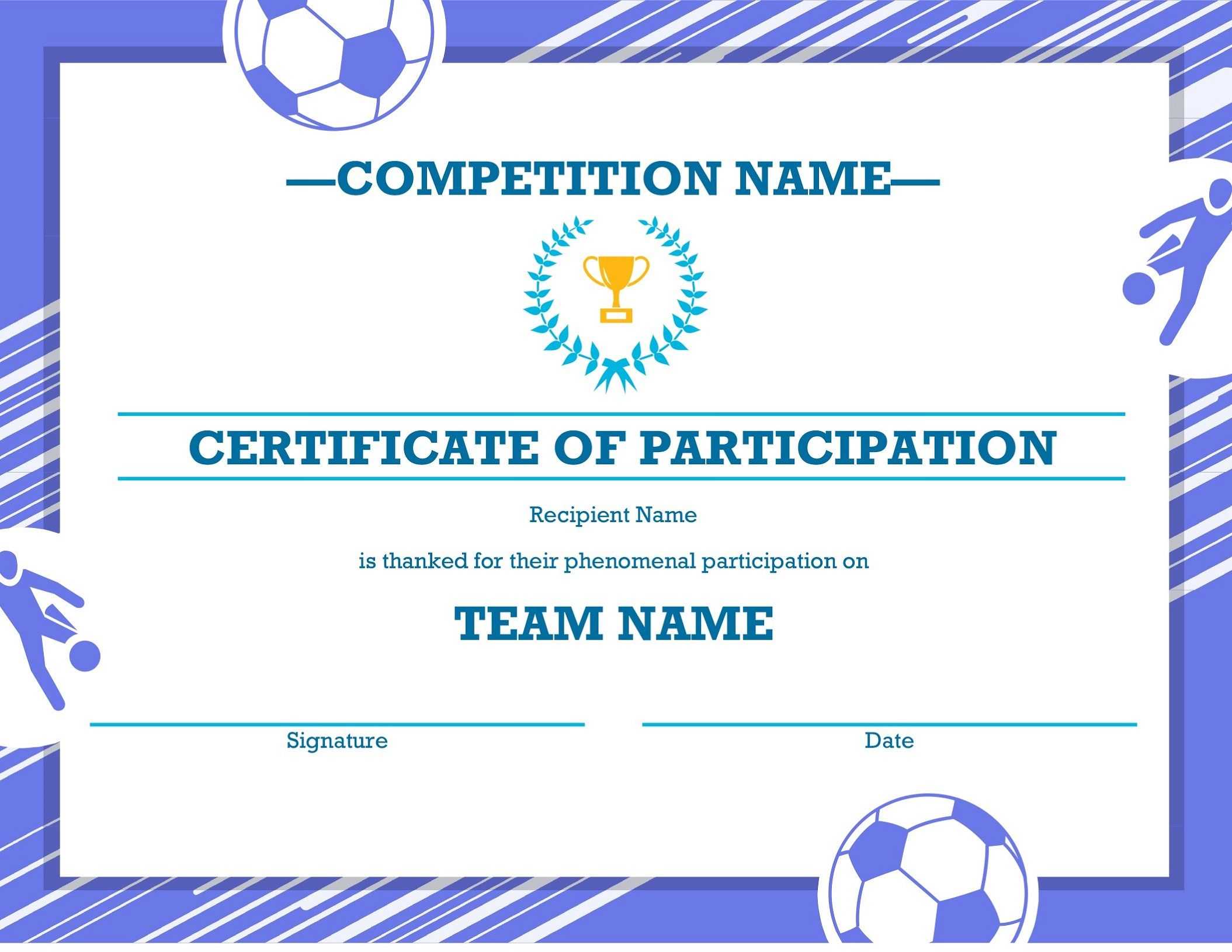 Blank Sports Certificate Templates In Rugby League Certificate Templates