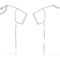 Blank T Shirt Outline Sketch. Apparel T Shirt Cad Design