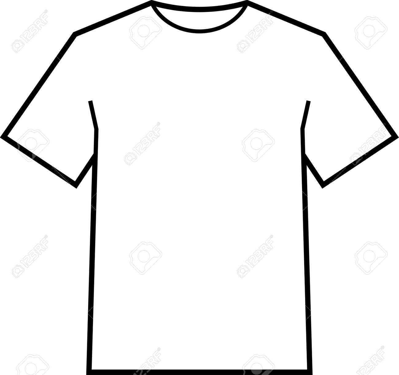 Blank T-shirt Template Vector Royalty Free SVG, Cliparts, Vectors  For Blank Tshirt Template Printable