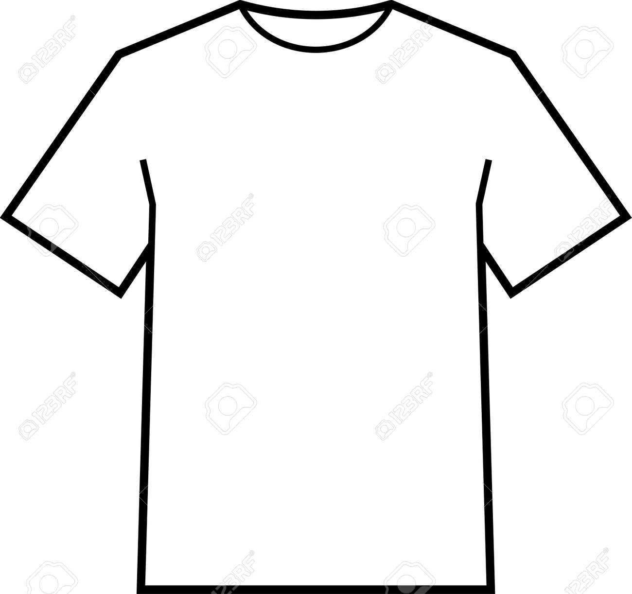 Blank T Shirt Template Vector Royalty Free SVG, Cliparts, Vectors  For Blank Tshirt Template Printable