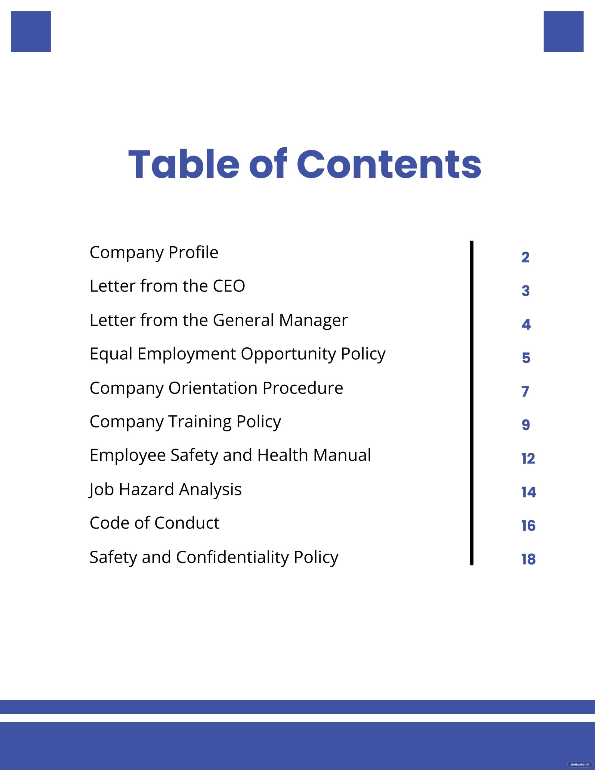 Blank Table Of Contents Template – Google Docs, Word, Apple Pages  Inside Blank Table Of Contents Template