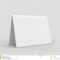 Blank Table Tent Card For Design Presentation Or Mock Up Design  For Blank Tent Card Template