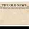 Blank template of a retro newspaper. Folded cover page of a news