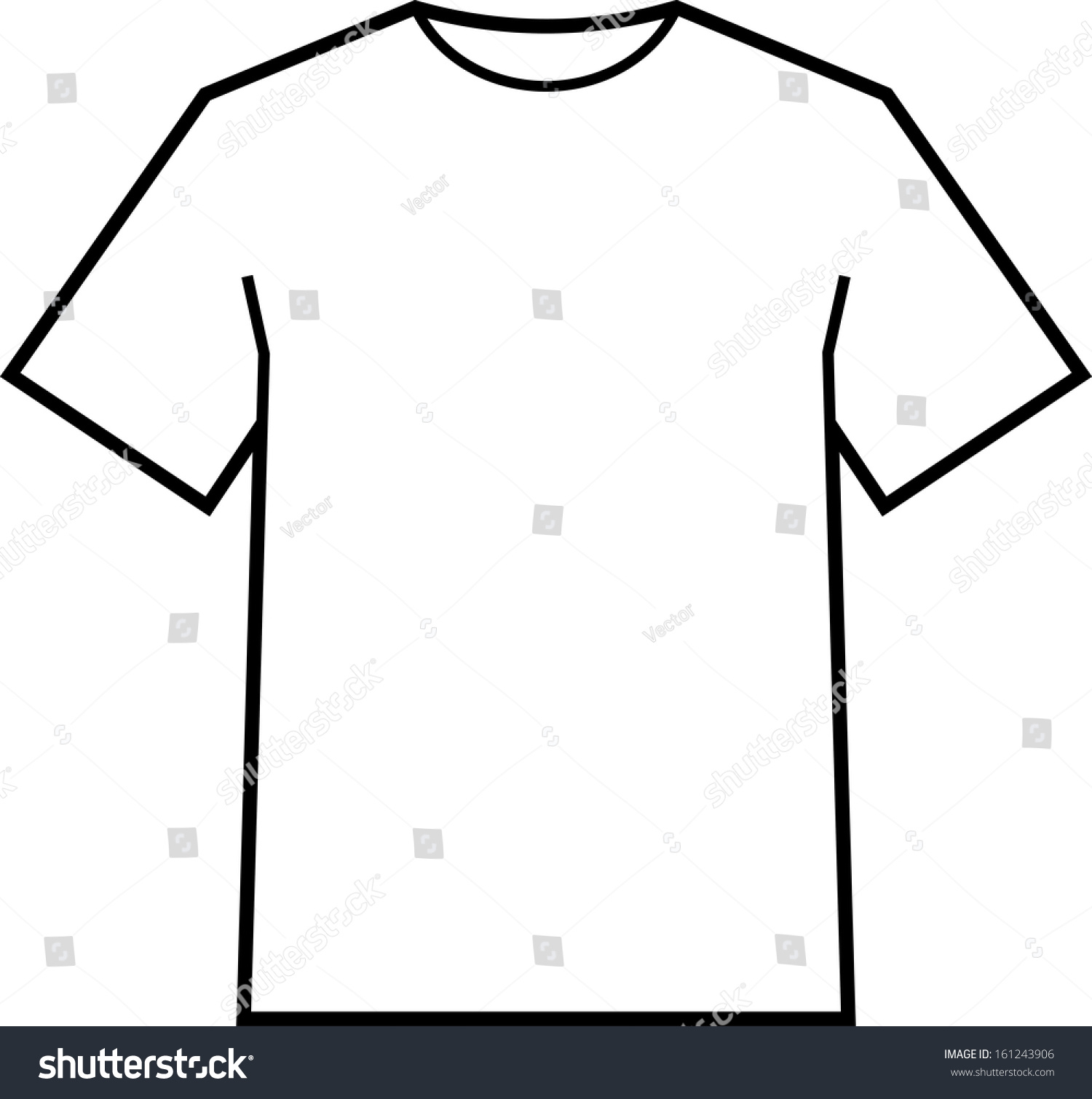 Blank Tshirt Template Vector Stock Vector (Royalty Free) 10  Regarding Blank T Shirt Outline Template