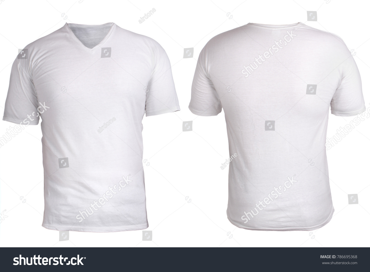 Blank Vneck Shirt Mock Template Front Stock Photo 10