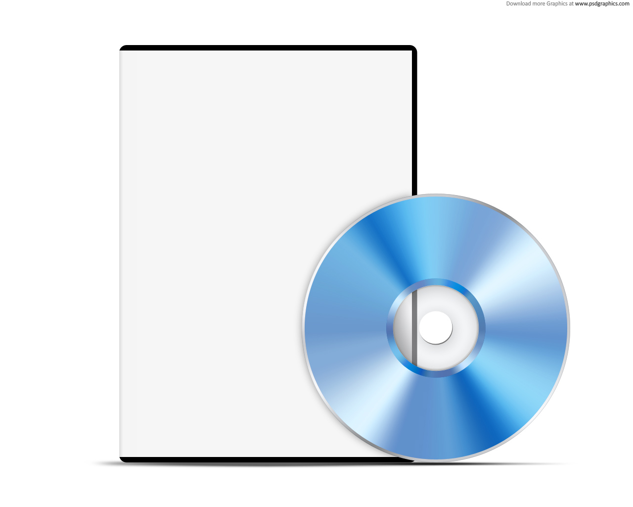 Blank White Case With DVD, PSD Web Template  PSDgraphics In Blank Cd Template Word
