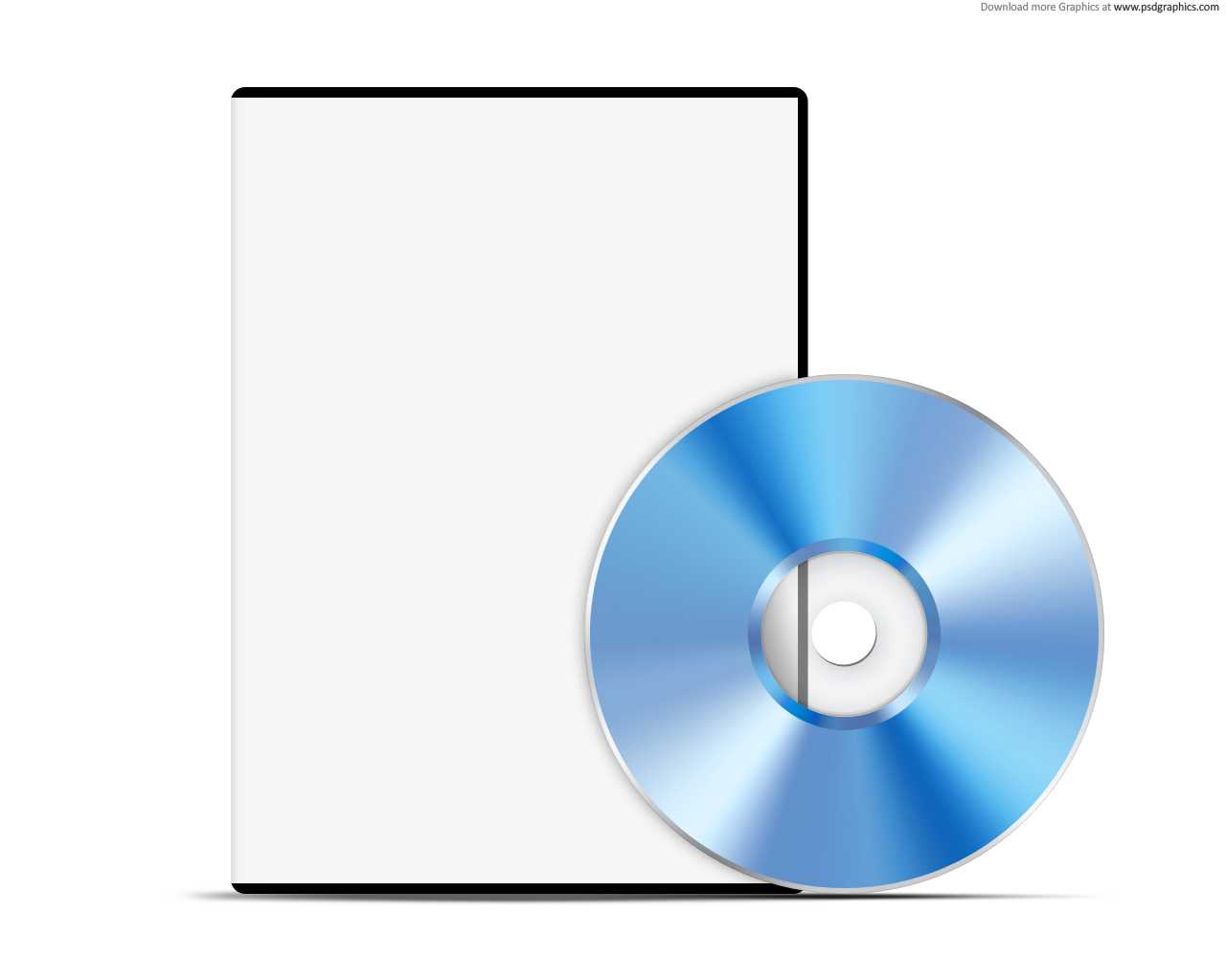 Blank white case with DVD, PSD web template  PSDgraphics In Blank Cd Template Word