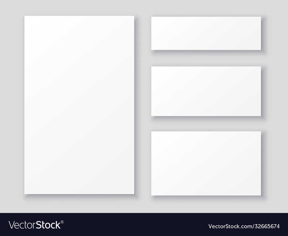 Blank White Paper Flyers And Posters Templates Vector Image For Blank Templates For Flyers