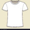 Blank White T Shirt Template Royalty Free Vector Image Throughout Blank T Shirt Outline Template