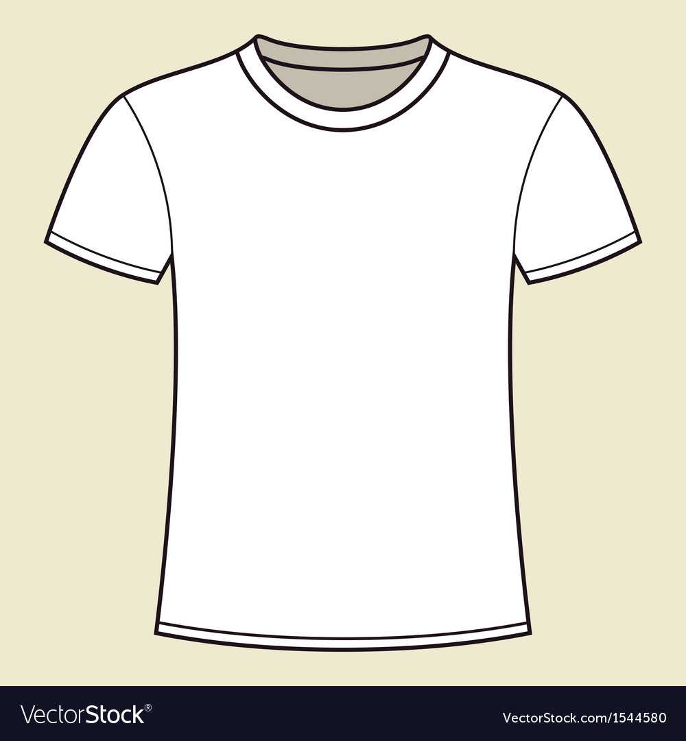 Blank white t-shirt template Royalty Free Vector Image Throughout Blank T Shirt Outline Template