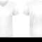 Blank White V Neck T Shirt Template. Front And Back Views