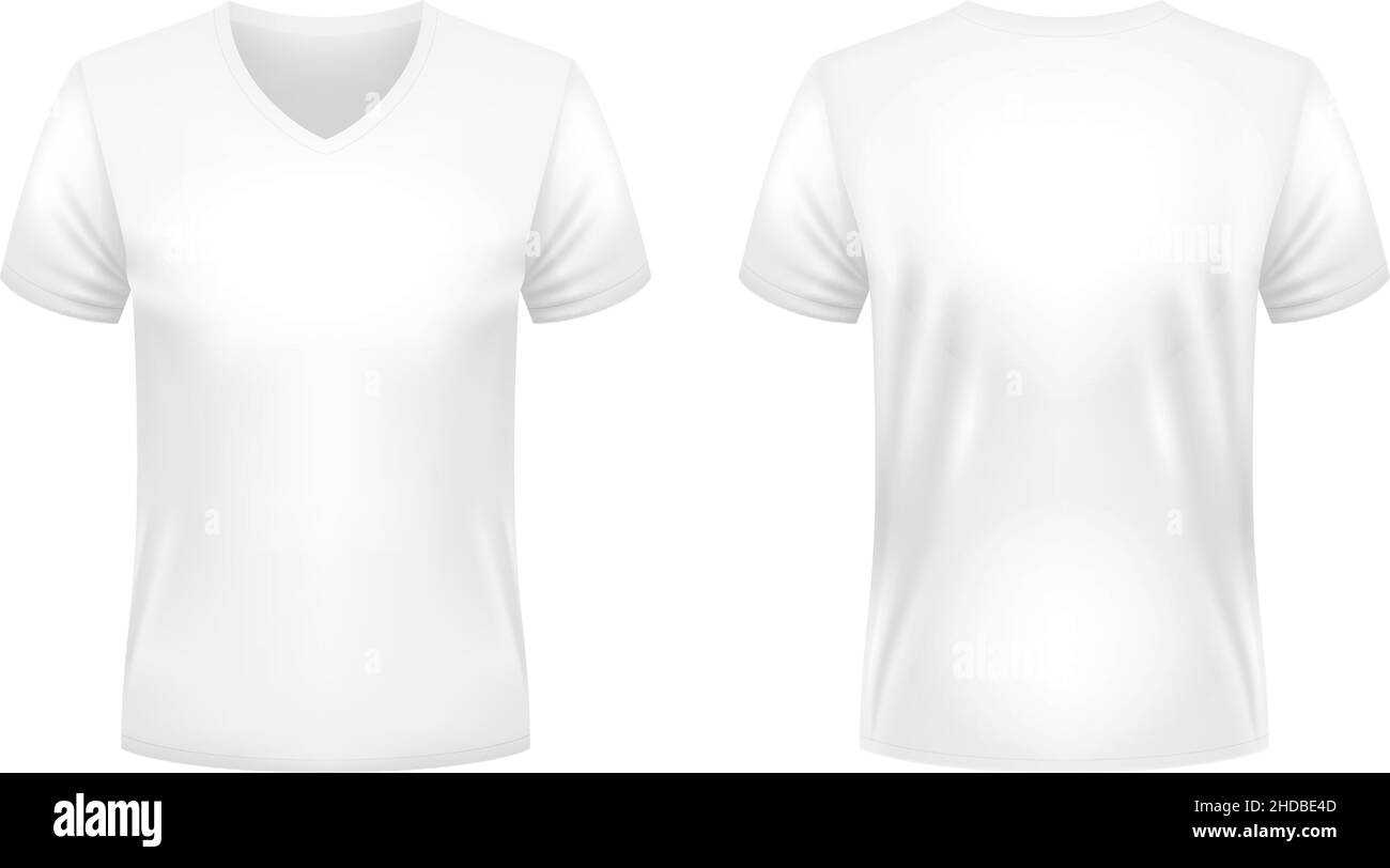 Blank V Neck T Shirt Template