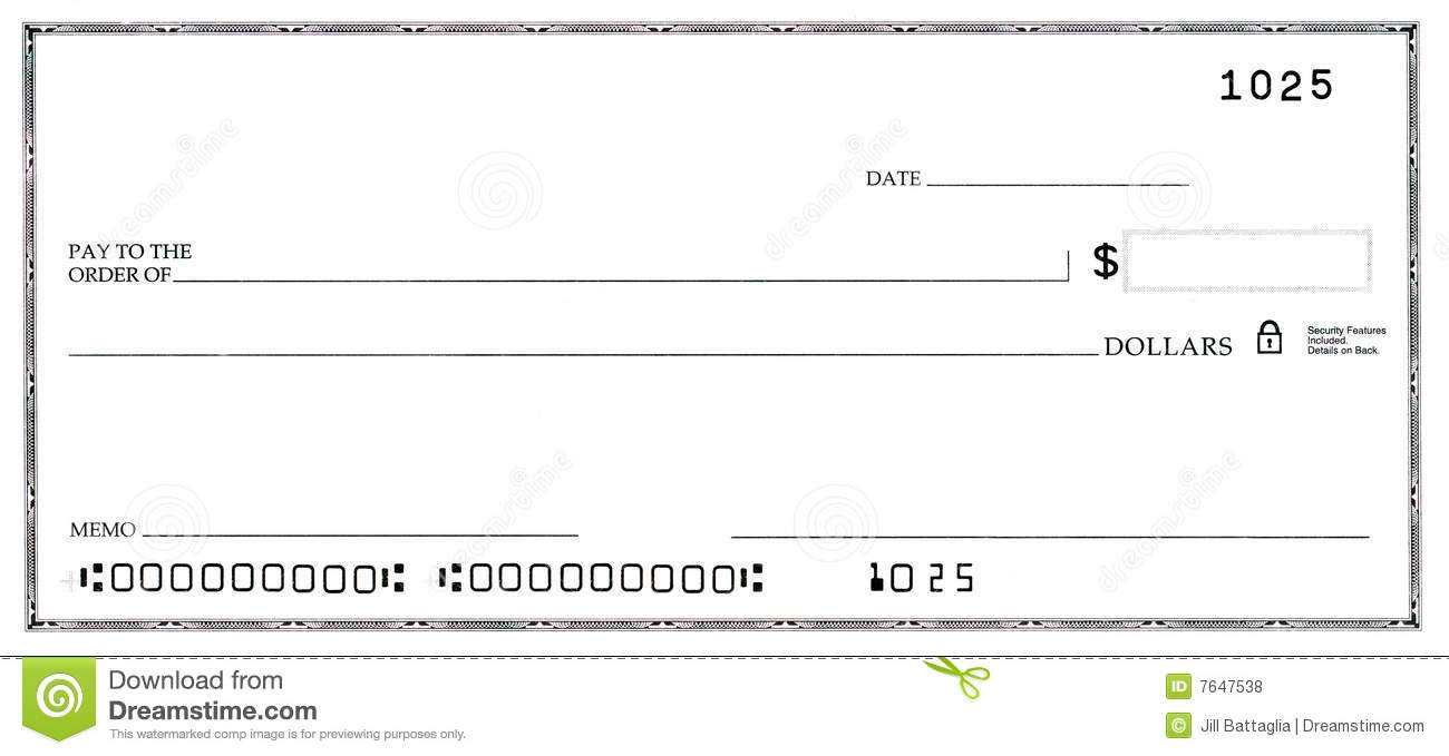 Blankoscheck Mit Falschen Zahlen Stockfoto – Bild Von Leerzeichen  Regarding Large Blank Cheque Template