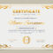 Blue And Gold Certificate Vectors & Illustrations For Free  Within Felicitation Certificate Template