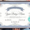Blue Baby Dedication Certificate Editable Baby Christening – Etsy