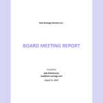 Board Reports Templates – Design, Free, Download  Template