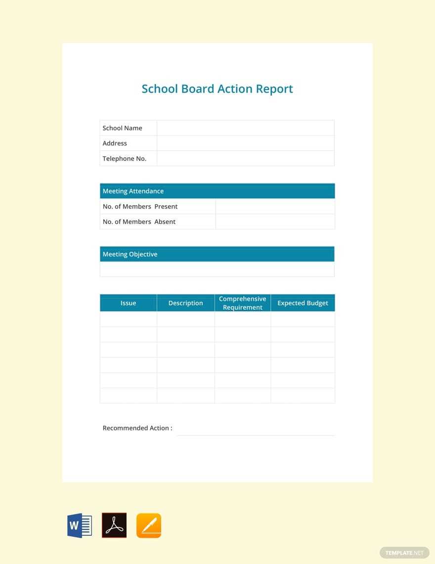 Board Reports Templates - Design, Free, Download  Template