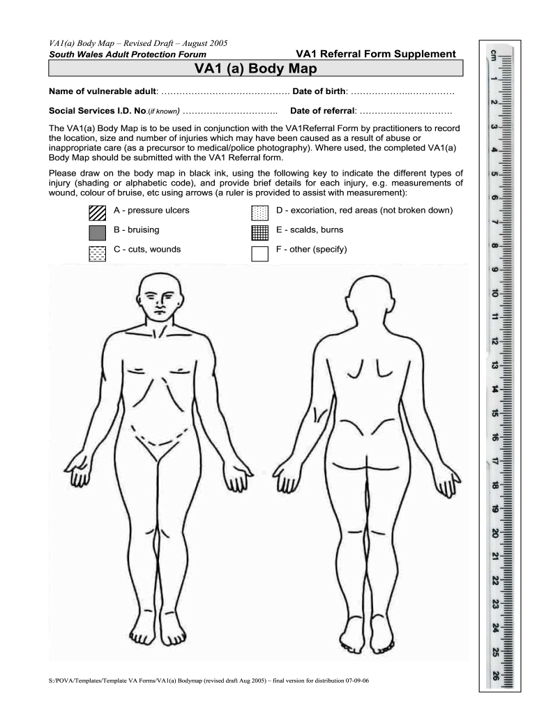 Body Map Template Adults: Fill Out & Sign Online  DocHub Inside Blank Body Map Template