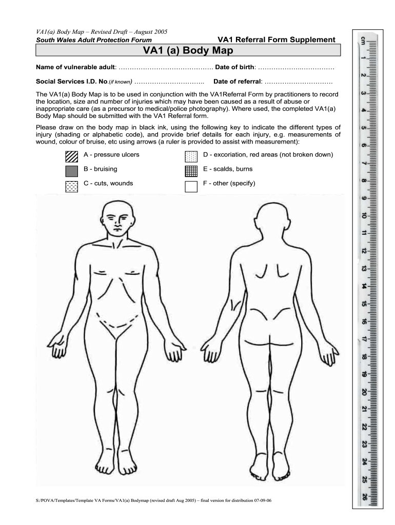 body map template adults: Fill out & sign online  DocHub Inside Blank Body Map Template