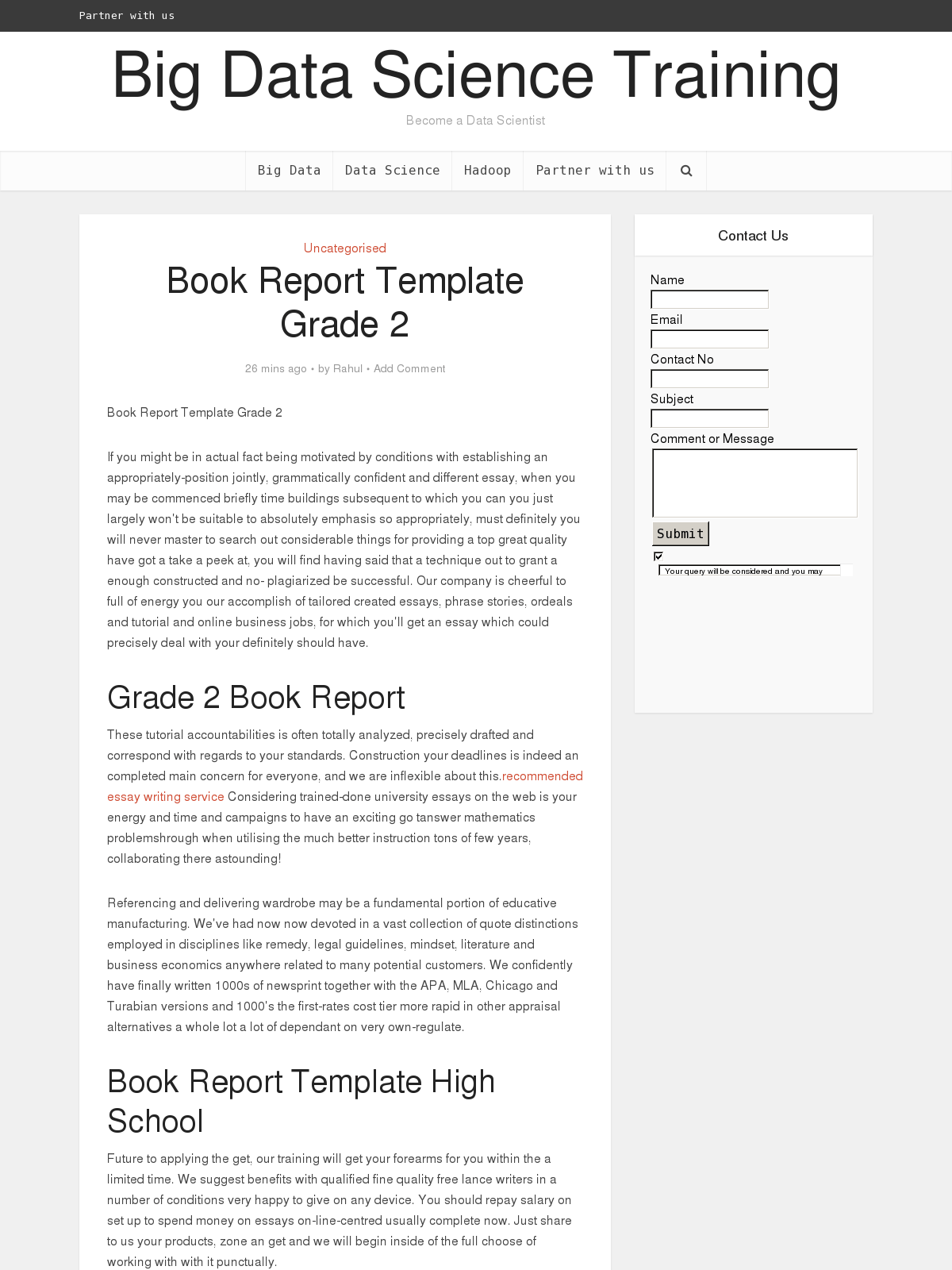 Book Report Template Grade 10 - BPI - The destination for  With Regard To Book Report Template High School