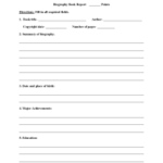 Book Report Worksheets  Biography Book Report Worksheets Regarding Biography Book Report Template