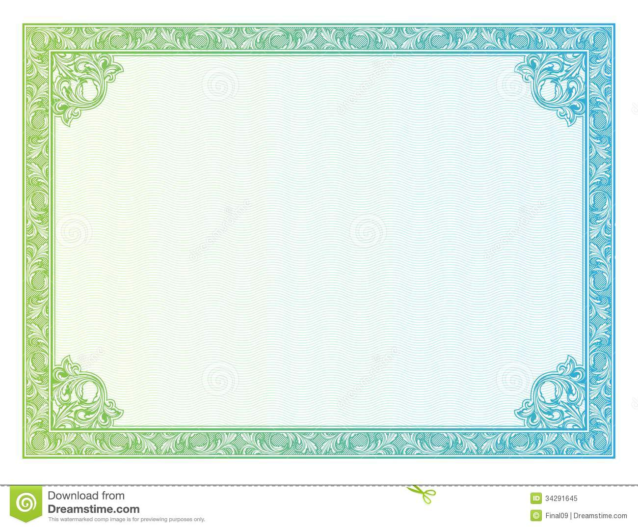 Border Certificate Diplomas Template Stock Illustrations – 10,10  Within Free Printable Certificate Border Templates